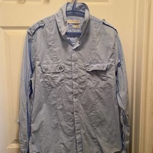Women's Cotton On Blue button down shirt - Medium